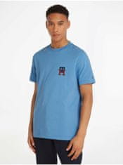 Tommy Hilfiger Modré pánske tričko Tommy Hilfiger XL