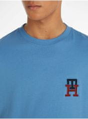 Tommy Hilfiger Modré pánske tričko Tommy Hilfiger M