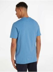Tommy Hilfiger Modré pánske tričko Tommy Hilfiger XL