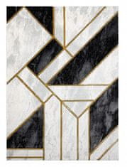 Dywany Łuszczów Kusový koberec Emerald 1015 black and gold 80x150