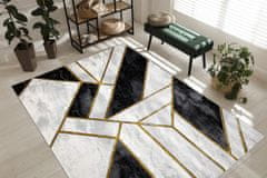 Dywany Łuszczów Kusový koberec Emerald 1015 black and gold 80x150