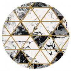 Dywany Łuszczów Kusový koberec Emerald 1020 black and gold kruh 120x120 (priemer) kruh