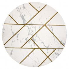Dywany Łuszczów Kusový koberec Emerald geometric 1012 cream and gold kruh 120x120 (priemer) kruh