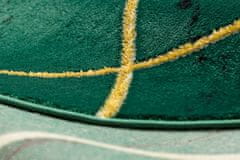 Dywany Łuszczów Kusový koberec Emerald geometric 1012 green and gold kruh 120x120 (priemer) kruh