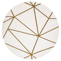 Dywany Łuszczów Kusový koberec Emerald 1013 cream and gold kruh 120x120 (priemer) kruh