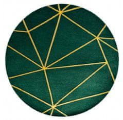 Dywany Łuszczów Kusový koberec Emerald 1013 green and gold kruh 120x120 (priemer) kruh