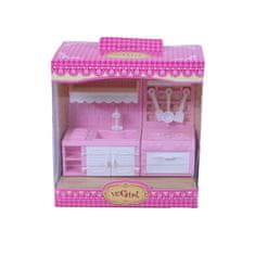 Rappa Sada nábytok mini pre bábiky (klavír - toaletka - kuchyňa)