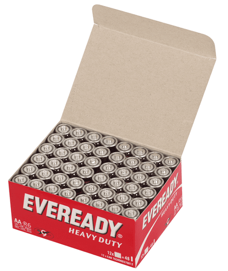 Energizer Eveready AA zinkochloridová batéria - 48 ks