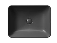 Gsi , SAND keramické umývadlo na dosku 50x38 cm, čierna matná, 903726