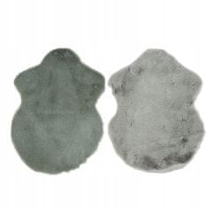 Kaemingk Králičia kožušina huňatý koberec mix vzory 38 x 55 cm