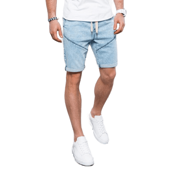 OMBRE Pánske šortky džínsové NELSON svetlé džínsy MDN116254 S
