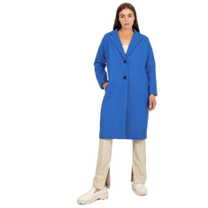 Och Bella Dámsky kabát s vreckami OCH BELLA tmavo modrý TW-PL-BI-7298-1.15_391174 Univerzálne