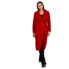 Och Bella Dámsky kabát s opaskom Merve OCH BELLA červený TW-PL-BI-5220.63_391248 Univerzálne