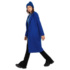 Och Bella Dámsky kabát s vreckami OCH BELLA kobaltovo modrý TW-PL-BI-7298-1.15_391068 Univerzálne