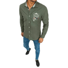 Dstreet Pánska košeľa RAYNELL zelená dx2275 XXL