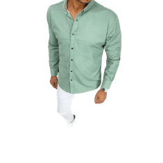 Dstreet Pánska košeľa elegantná DARCIO zelená dx2369 XXL