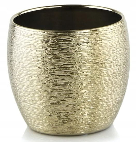 Polnix Zlaté okrúhle keramické puzdro glamour 11 cm