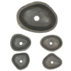Vidaxl Umývadlo, riečny kameň, oválne 30-37 cm