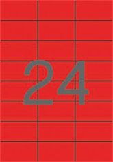 Apli Etiketa, 70 x 37 mm, červená, 2400 ks/bal., 11836
