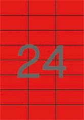 Apli Etiketa, 70 x 37 mm, červená, 480 ks/bal., 01593