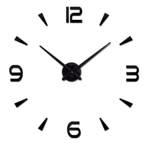 KIK KX7847 Nástenné hodiny veľké 80-120 cm čierne 4 číslice
