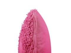 Beliani Bavlnený vankúš 45 x 45 cm ružový RHOEO