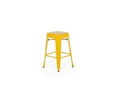 Beliani Sada 2 barových stoličiek 60 cm žltá CABRILLO