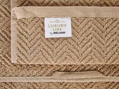 Beliani Sada 9 bavlnených uterákov béžová MITIARO