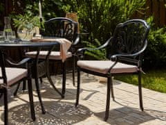 Beliani Sada 4 záhradných hliníkových stoličiek čiernych ANCONA