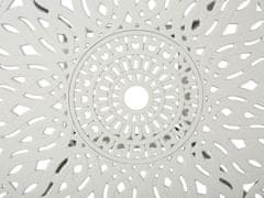 Beliani Záhradný stôl okrúhly hliníkový 90 cm biely ANCONA