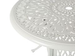 Beliani Záhradný stôl okrúhly hliníkový 90 cm biely ANCONA