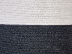 Beliani Sada 2 bavlnených úložných košov biela/čierna PAZHA