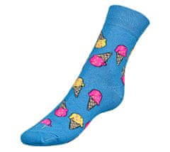 Ponožky Zmrzlina - 43-46 - modrá, žltá, ružová