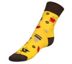 Ponožky Káva 2 - 35-38 - žltá, hnedá