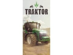 Jerry Fabrics Plážová osuška zelený traktor