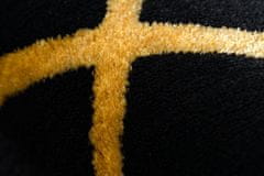 Dywany Łuszczów Kusový koberec Gloss 406C 86 geometric black/gold 280x370