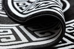 Dywany Łuszczów Kusový koberec Gloss 6776 85 greek black/ivory kruh 200x200 (priemer) kruh
