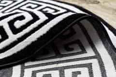 Dywany Łuszczów Kusový koberec Gloss 6776 85 greek black/ivory kruh 200x200 (priemer) kruh