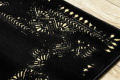 Dywany Łuszczów Behúň Gloss 408C 86 geometric black/gold 70x200