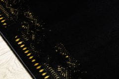 Dywany Łuszczów Behúň Gloss 408C 86 geometric black/gold 70x200