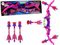 shumee arkádová hra luk na streľbu pre deti ružové svietiace šípy pískajú