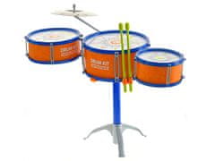 Mikro Trading Súprava bicích nástrojov 3 ks s činelmi a paličkami 40 cm v krabici