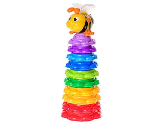Mikro Trading Pyramídová včela s meniacimi sa farbami krídel /5 guličiek na batérie so svetlom a zvukom