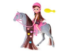 Mikro Trading Bábika jazdec 16 cm s koňom 25,5 cm a príslušenstvom