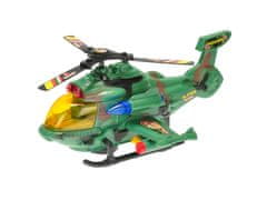 Mikro Trading Vojenský vrtuľník 26 cm na batérie so svetlom a zvukom