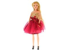 Mikro Trading Kĺbová bábika 29 cm so sukňou a gumičkou pre dievčatko v krabici