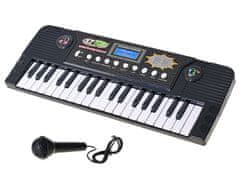 Mikro Trading Piano 43x16 cm 37 klávesov s mikrofónom na batérie s funkciou nahrávania v krabici