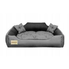 KINGDOG Pohodlný gauč pre psov v sivej farbe 100x75cm