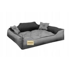 KINGDOG Pohodlný gauč pre psov v sivej farbe 100x75cm