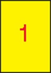 Apli Etiketa, 210 x 297 mm, žltá, 100 ks/bal., 11838